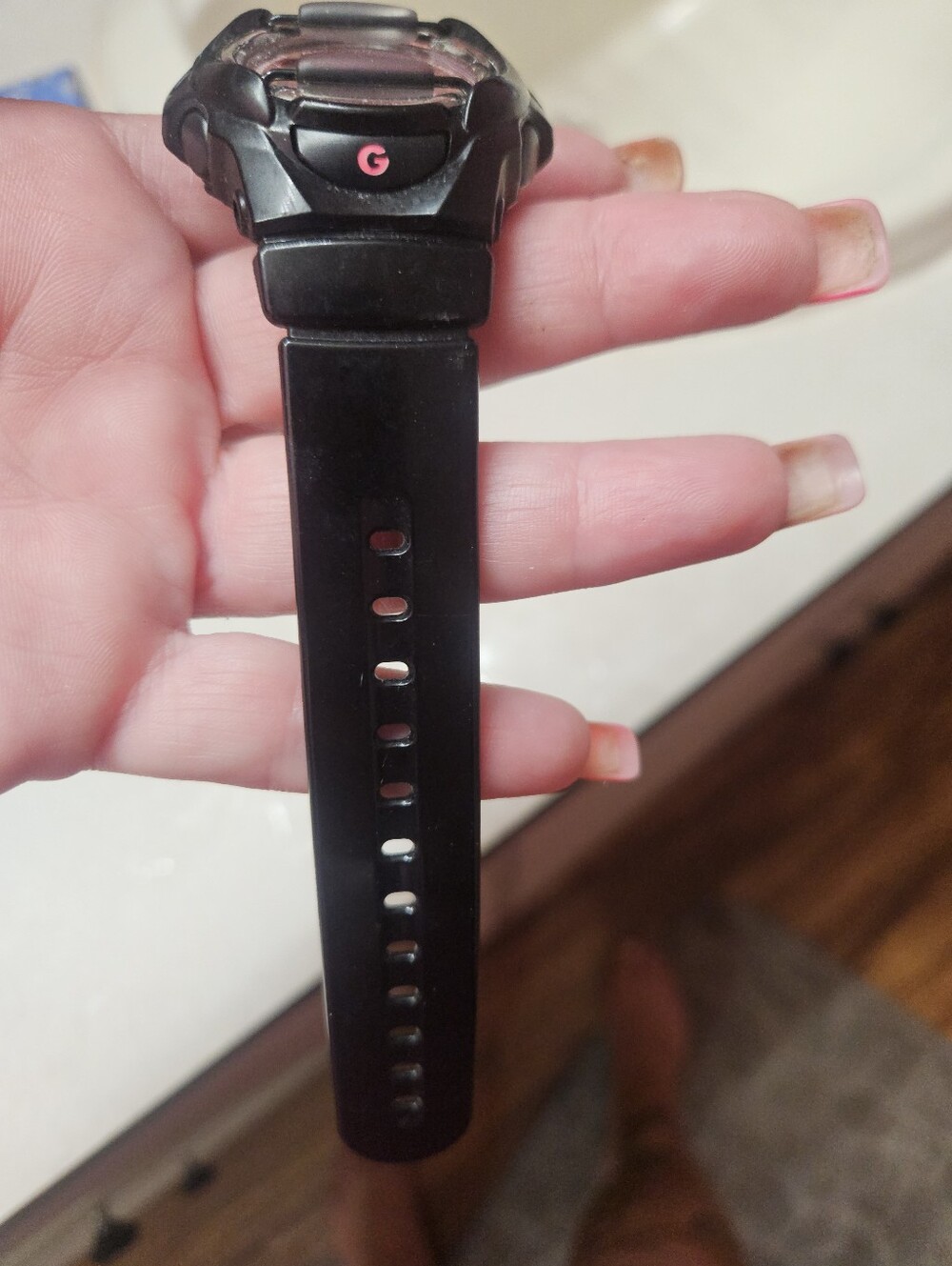 VERY RARE Casio Baby-G Shock  Black and Pink Abd Silver Resin Backplate Watch - Picture 4 of 5